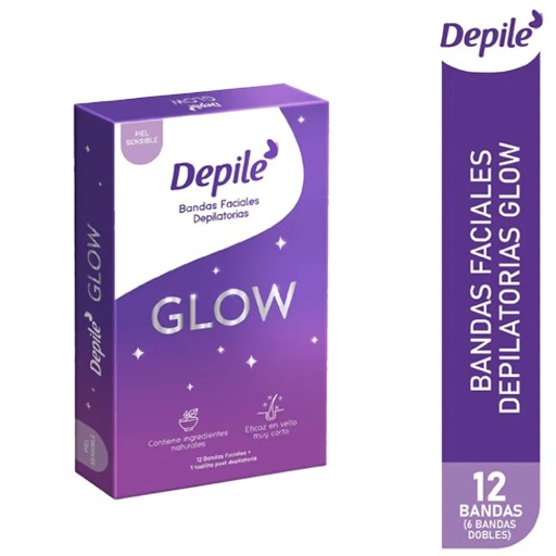 Bandas Depilatorias para Rostro DEPILÉ Glow Caja 6un