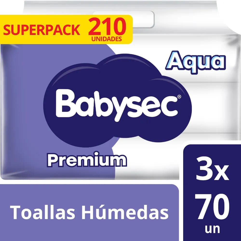 Toallitas Húmedas BABYSEC Premium Paquete 210un