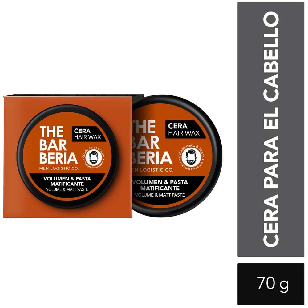 Cera para el Cabello THE BARBERÍA Volúmen y Pasta Matificante Frasco 70g