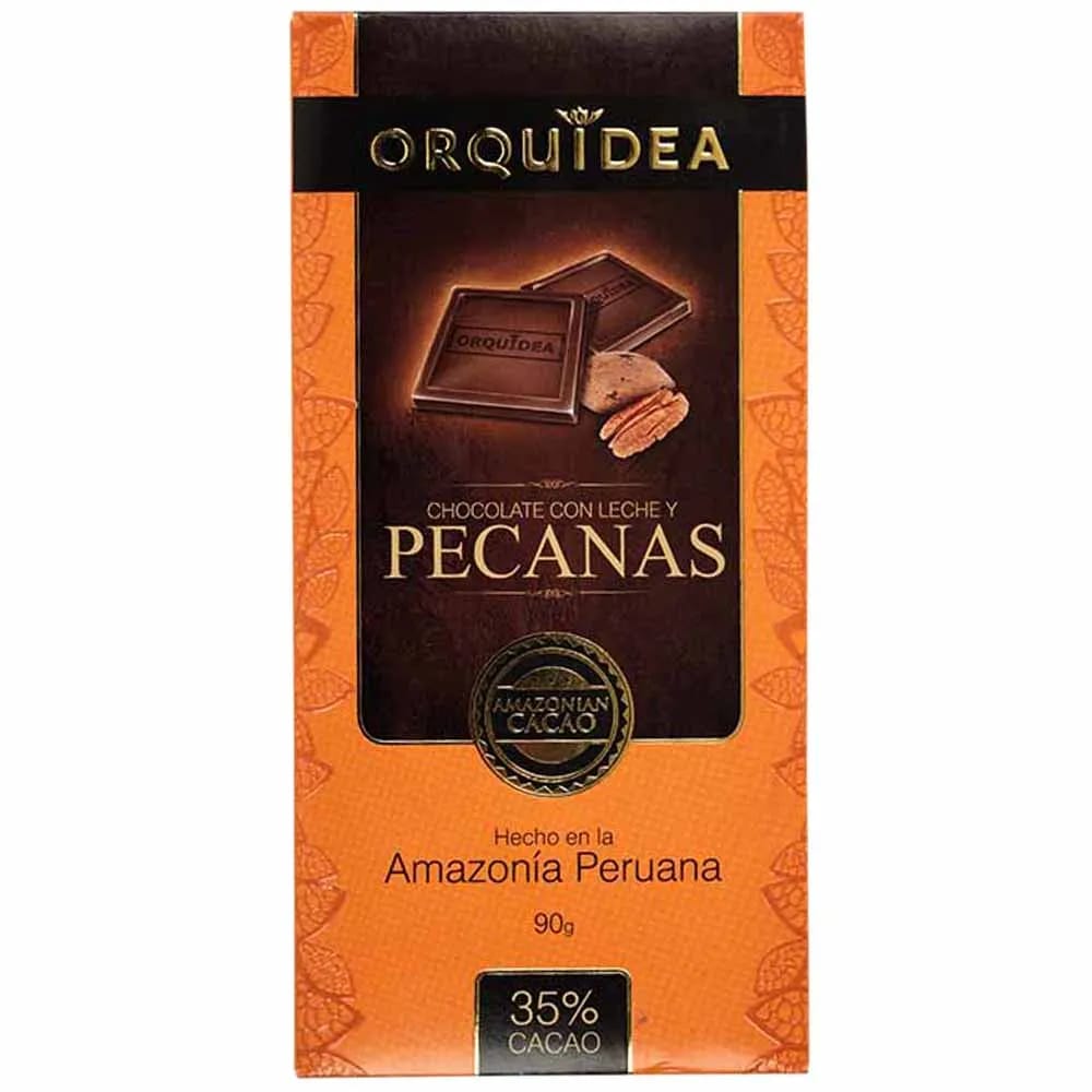 Chocolate ORQUIDEA Con pecanas Envoltura 90g