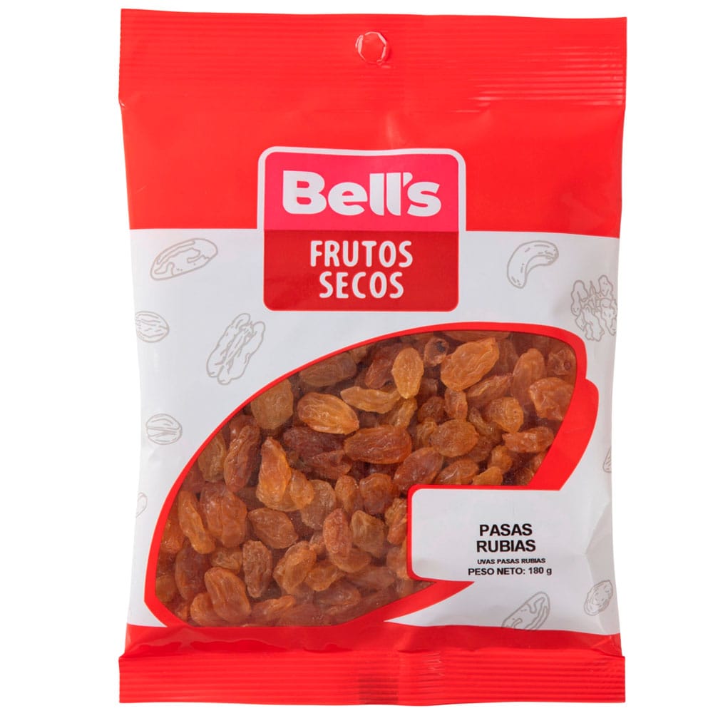 Piqueo BELL'S Pasas rubias Bolsa 180Gr