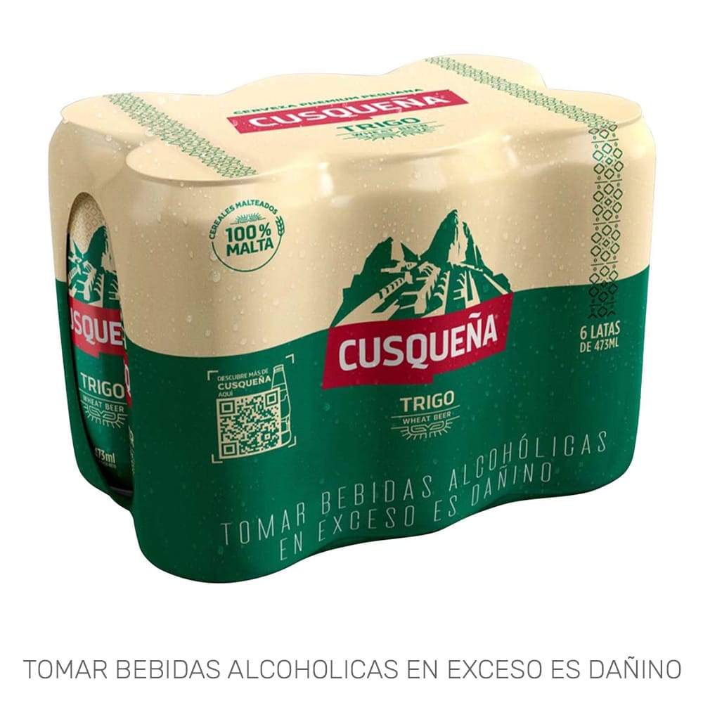 Cerveza CUSQUEÑA Trigo Lata 473ml Paquete 6un