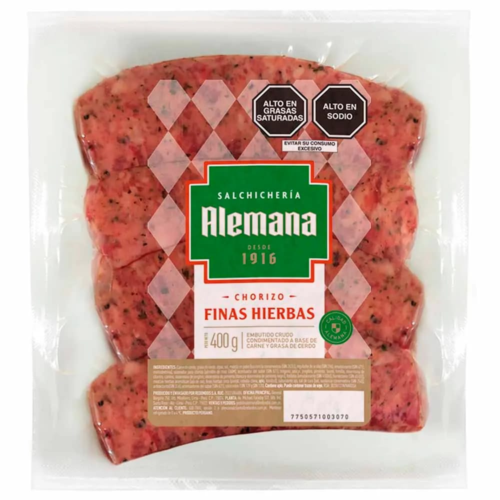 Chorizo Finas Hierbas SALCHICHERÍA ALEMANA 400g