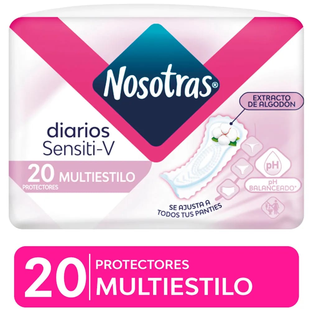 Protectores Diarios NOSOTRAS Sensiti-V Paquete 20un