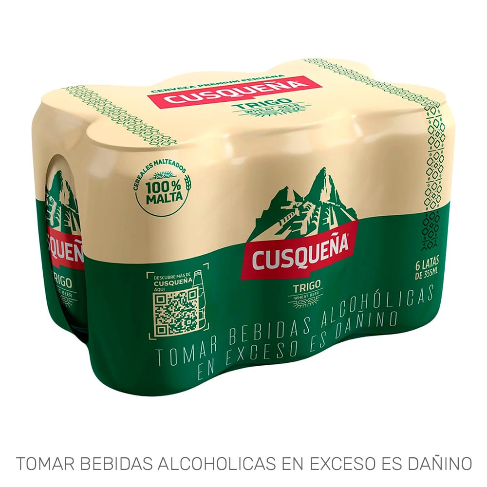 Cerveza CUSQUEÑA Trigo Lata 355ml Paquete 6un