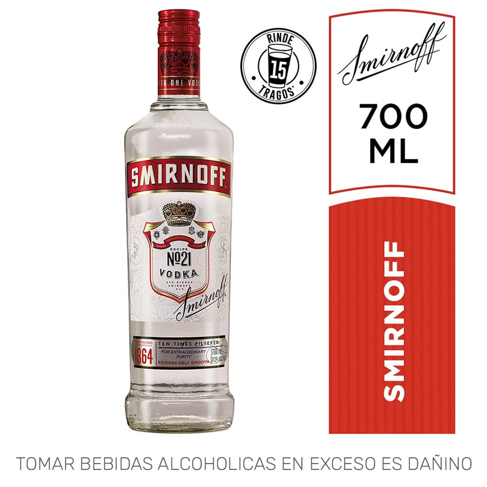 Vodka SMIRNOFF N°21 Botella 700ml