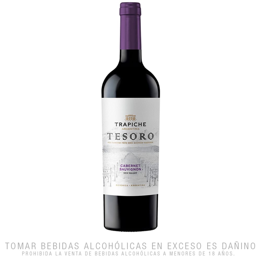Vino Tinto TRAPICHE Tesoro Cabernet Sauvignon Botella 750ml