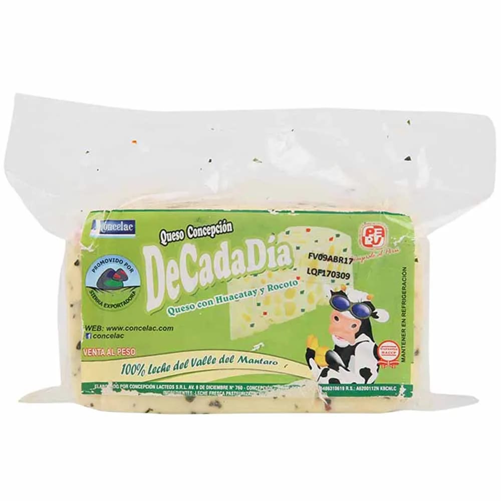 Queso con Huacatay y Rocoto DE CADA DÍA x kg