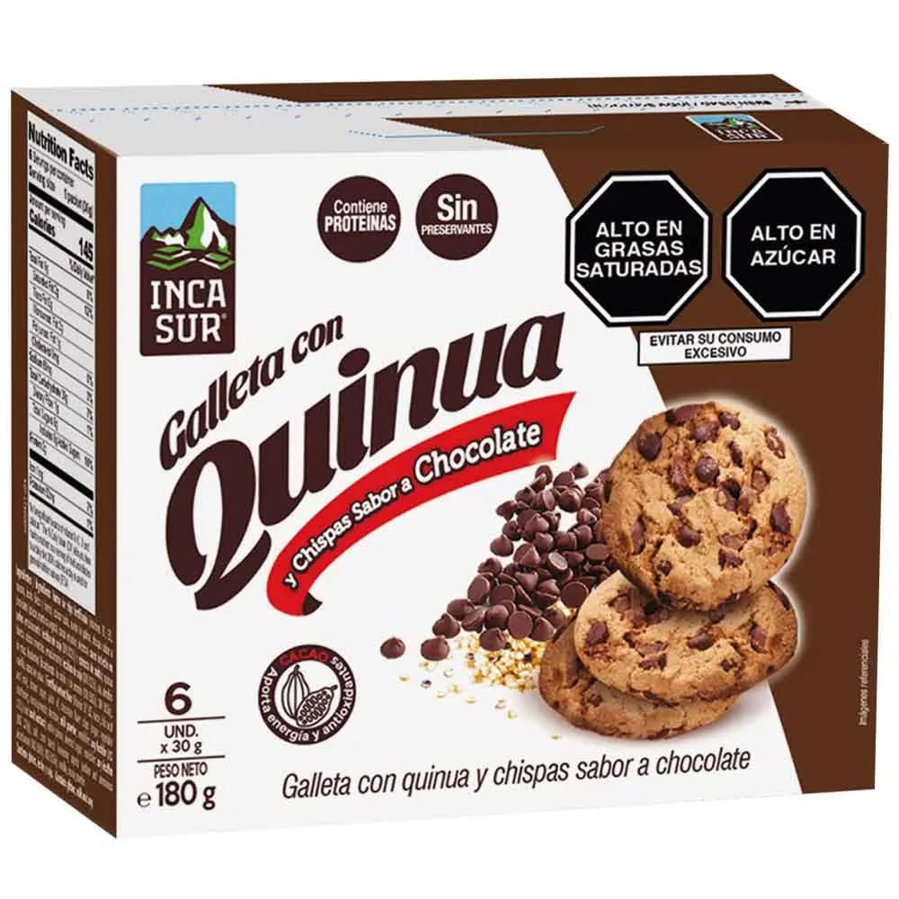 Galletas con Quinua y Chispas de Chocolate INCASUR Paquete 6un