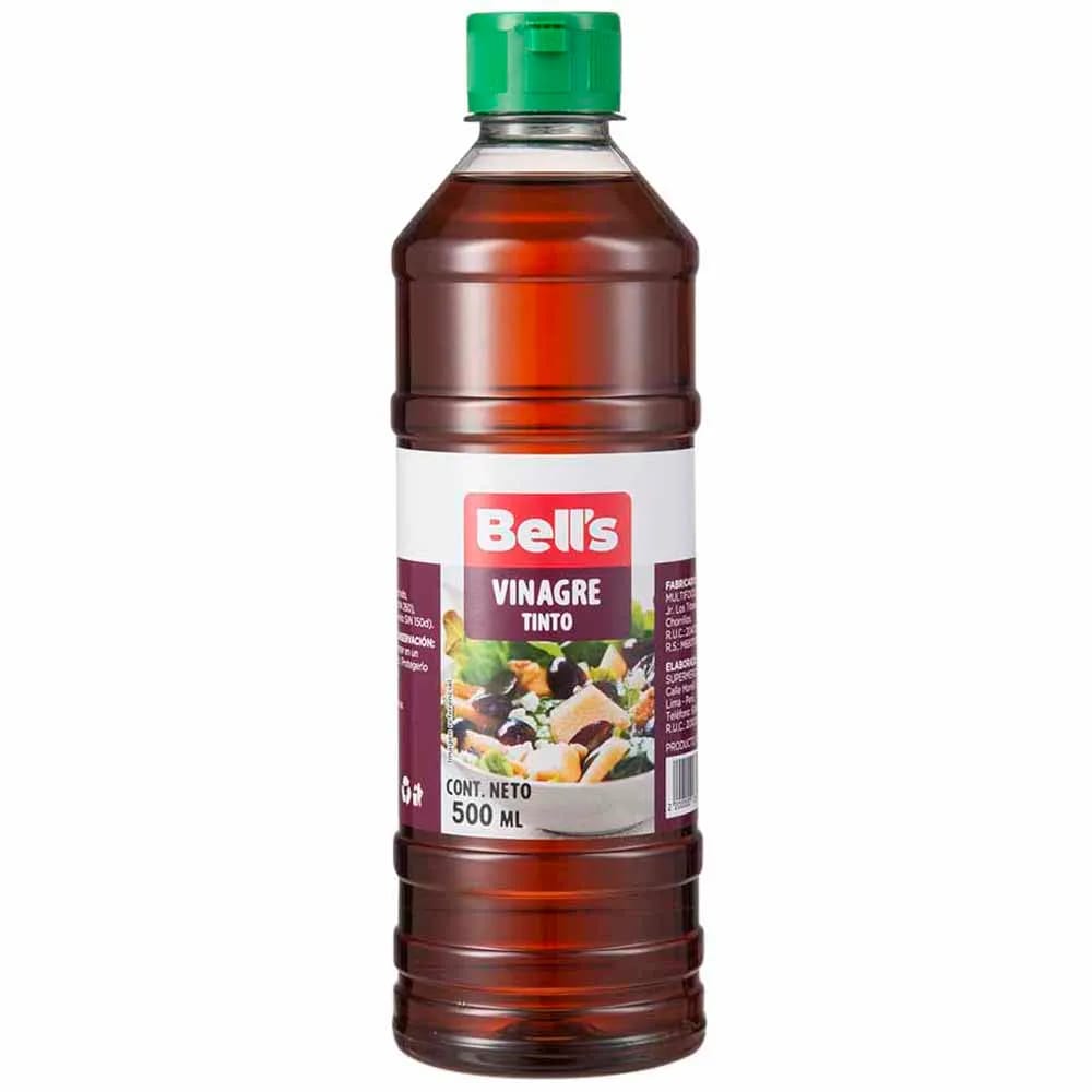 Vinagre BELL'S De vino Tinto Botella 500Ml