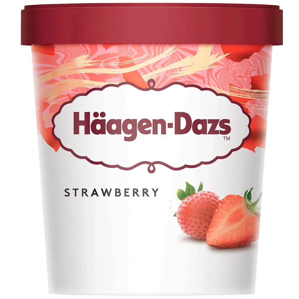 Helado HÄAGEN DAZS  de Fresa Pote 473ml
