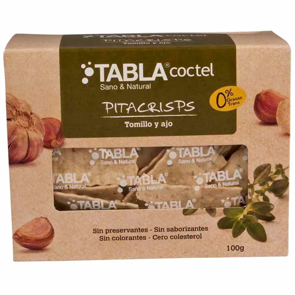 Pitacrips Tomillo y Ajo TABLA GOURMET Caja 100g