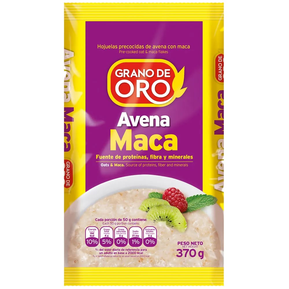 Maca Avena GRANO DE ORO Hojuelas Precocidas Bolsa 370g