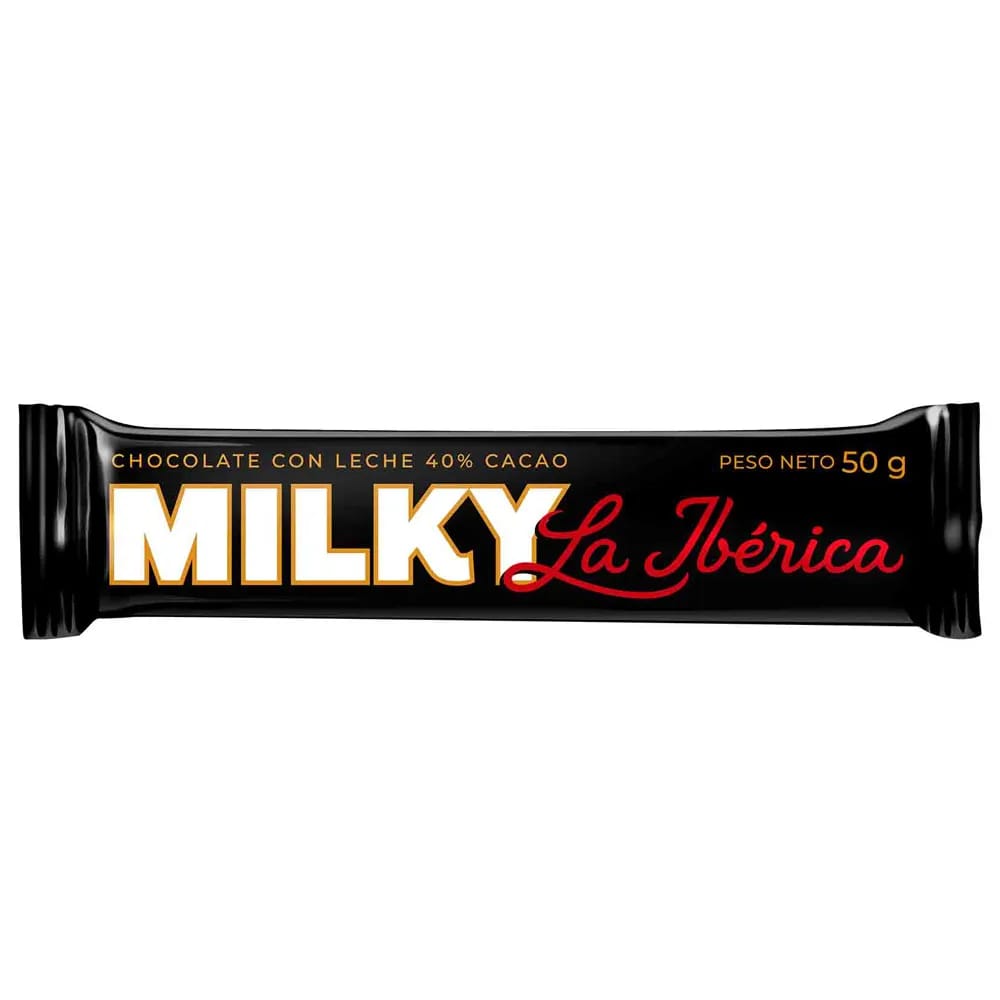 Chocolate de Leche en Barra LA IBÉRICA MILKY Envoltura 50g