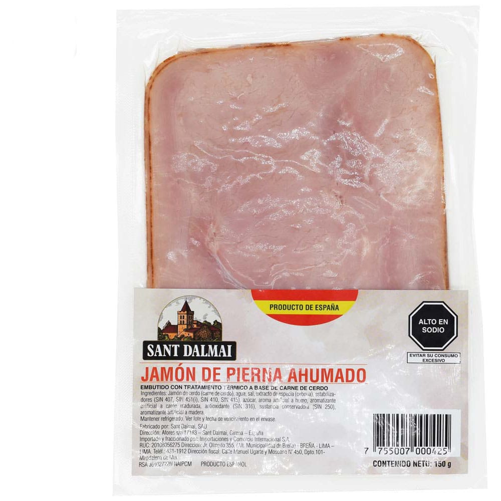 Jamón de Pierna Ahumado SANT DALMAI Paquete 150g