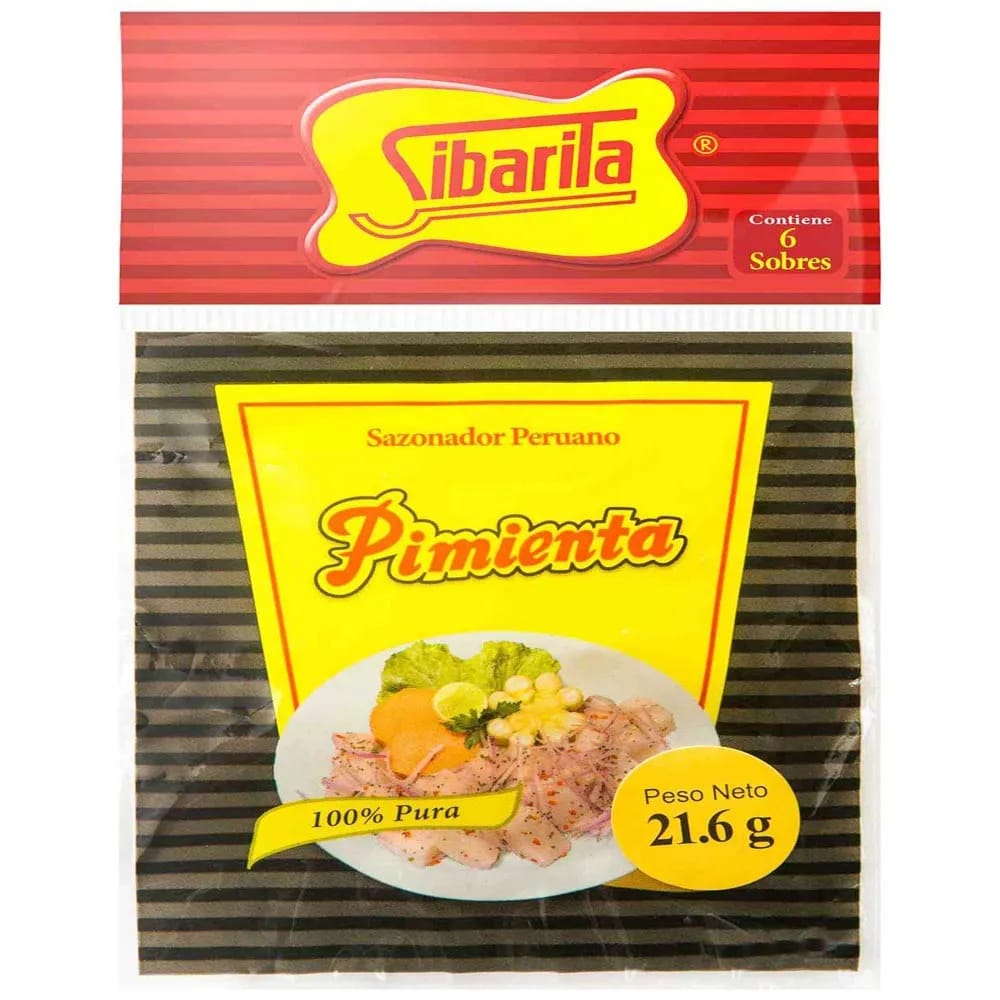 Pimienta Molida SIBARITA Sobre 21.6g Bolsa 6un