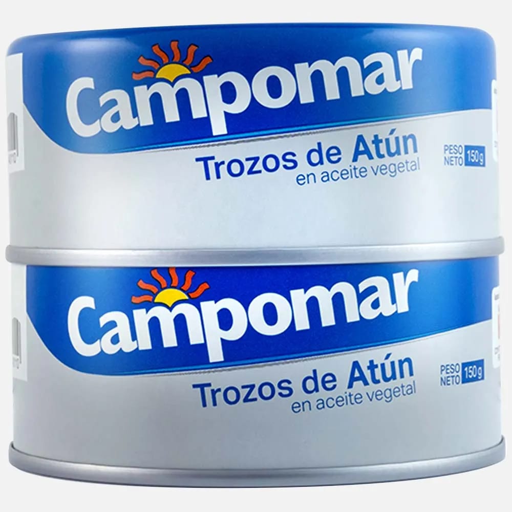 Duo Pack Trozos de Atún CAMPOMAR Lata 150g x 2un