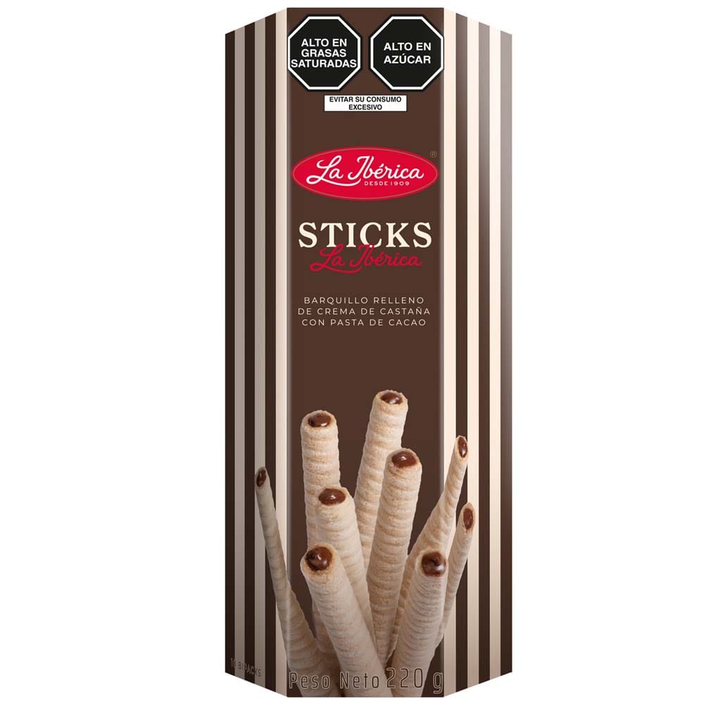 Chocolate LA IBÉRICA Sticks Caja 220g