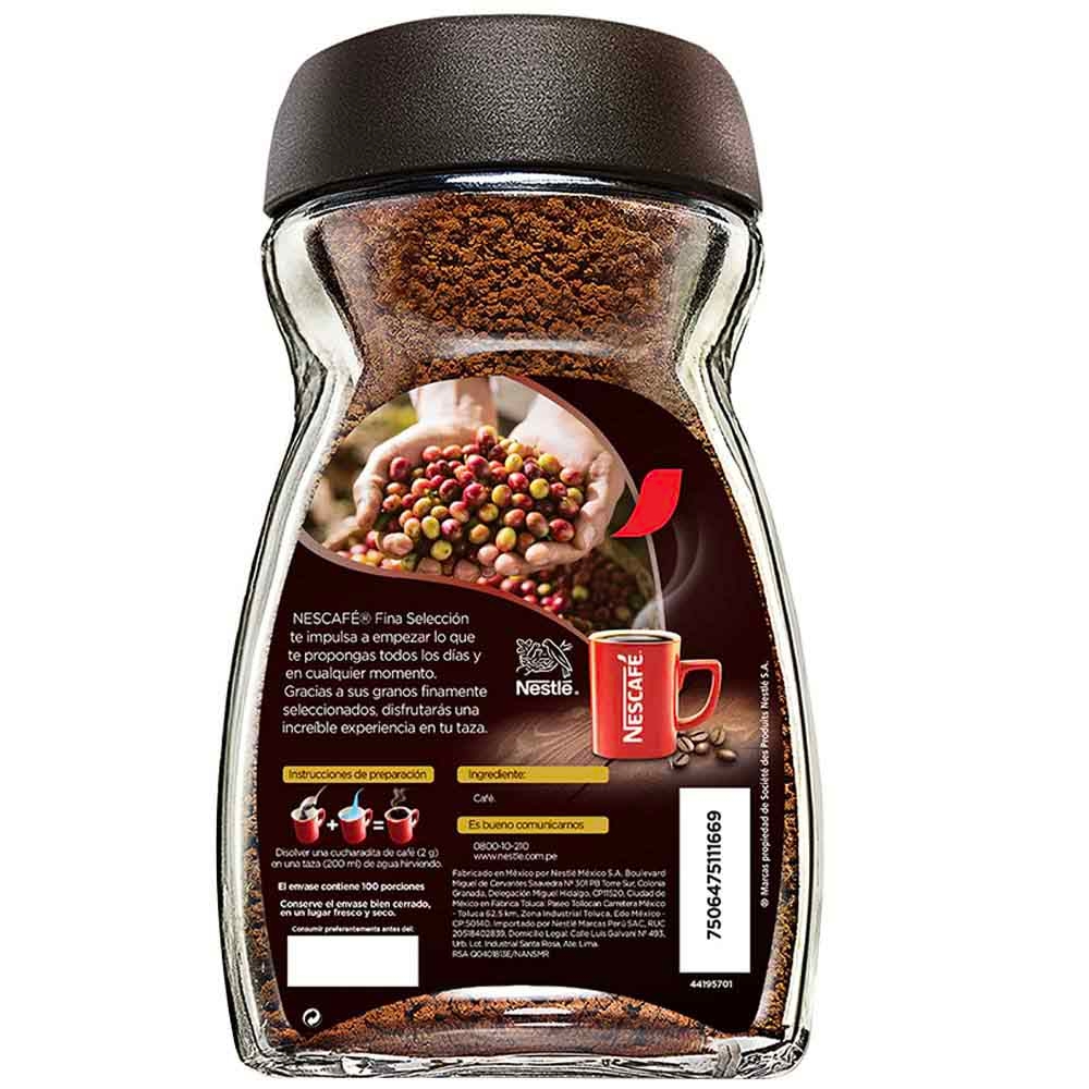 Café Instantáneo NESCAFÉ Fina Selección Frasco 200g