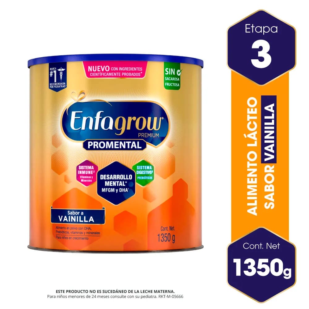 Fórmula Infantil ENFAGROW Promental Sabor a Vainilla Lata 1350g