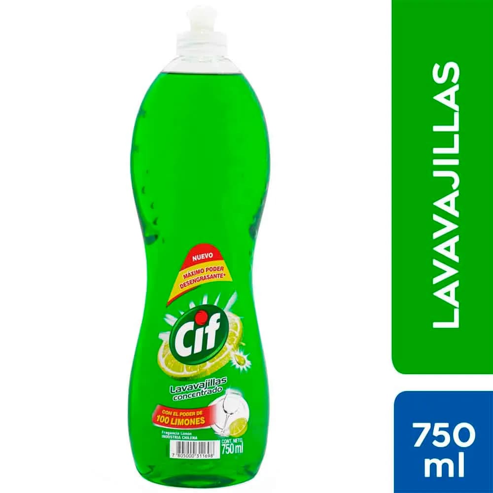 Lavavajilla líquido CIF Limón Frasco 750Ml