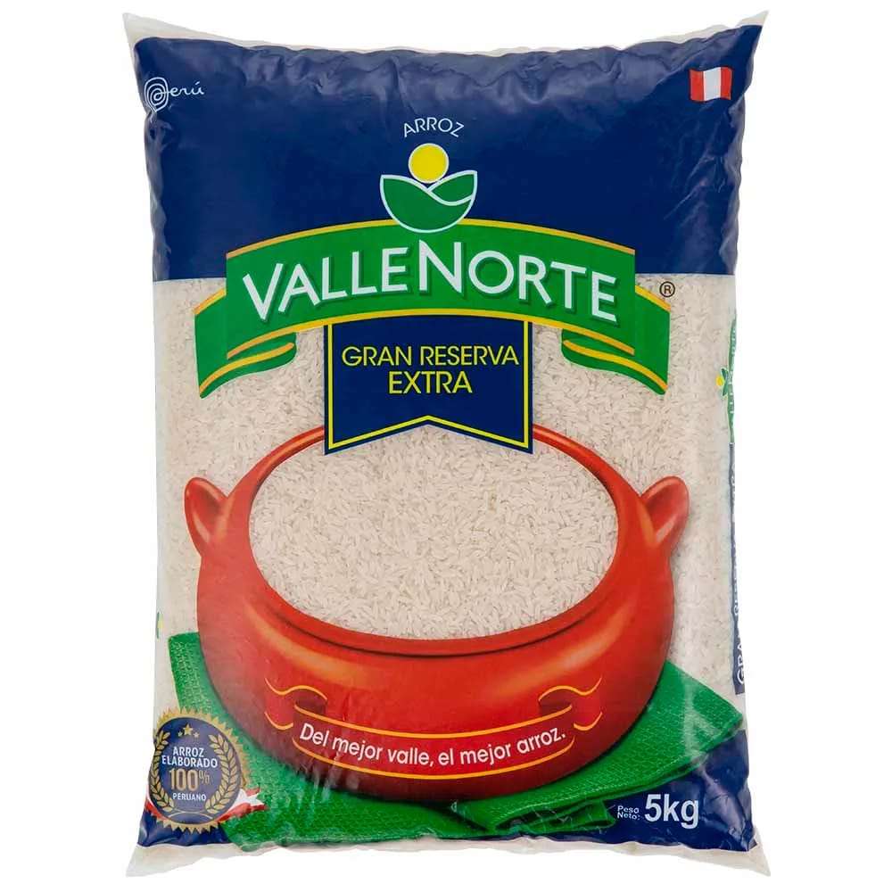 Arroz Extra Añejo VALLENORTE Gran Reserva Bolsa 5Kg