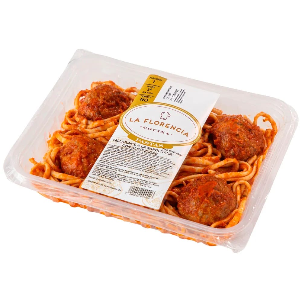 Lunch Tallarines con Albóndigas LA FLORENCIA 450g
