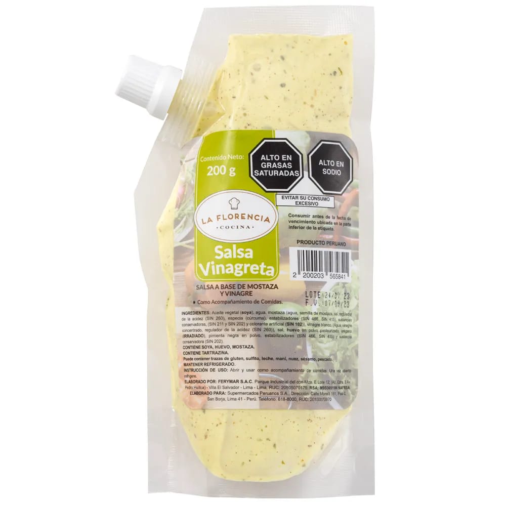Salsa Vinagreta LA FLORENCIA Doypack 200g