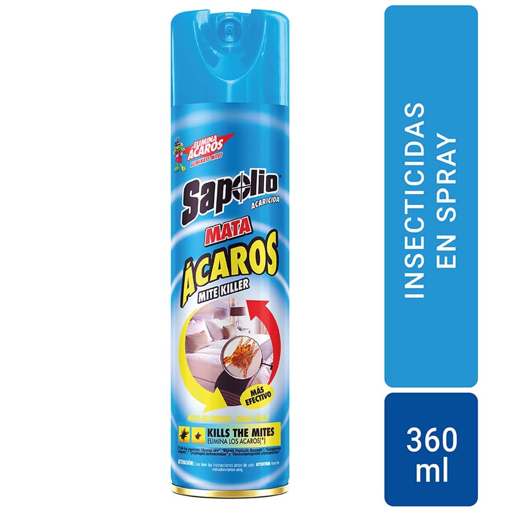 Insecticida en Spray SAPOLIO Mata Ácaros Botella 360ml