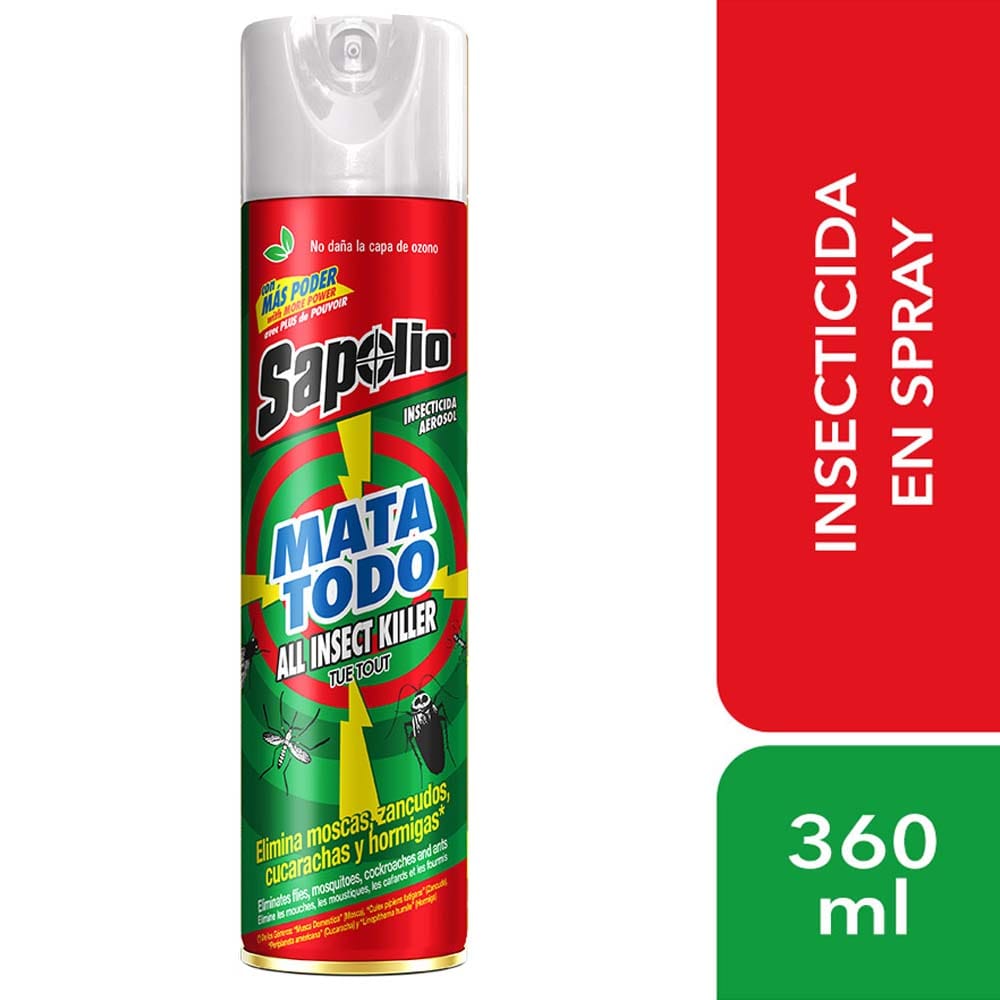 Insecticida en Aerosol SAPOLIO Mata Todo Frasco 360ml