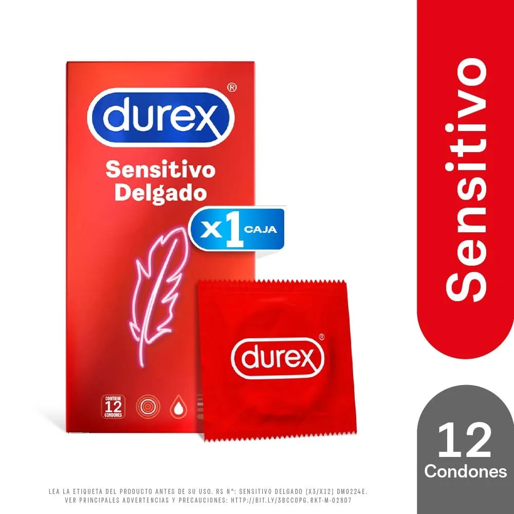 Preservativos DUREX Sensitivo Delgado Caja 12un