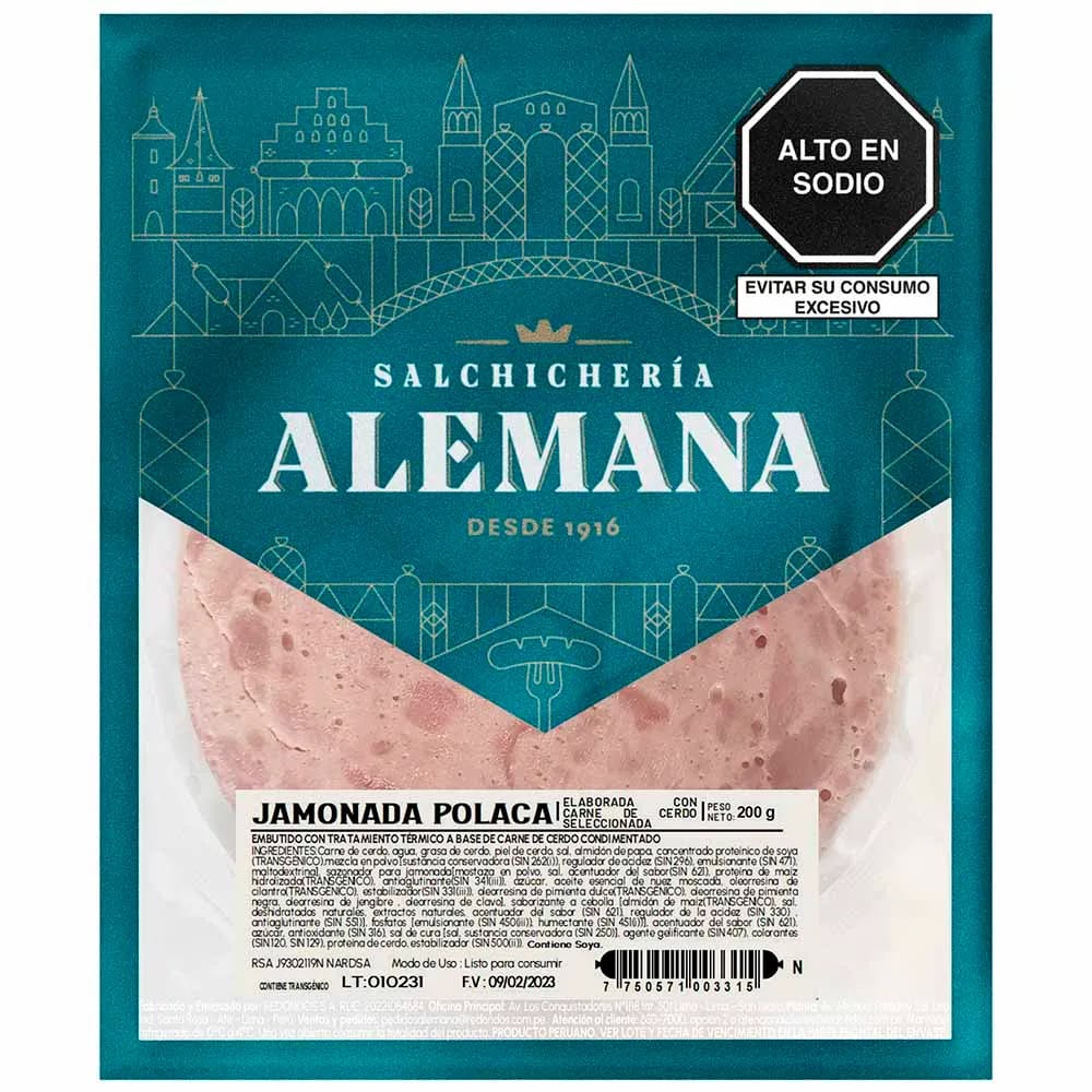 Jamonada Polaca SALCHICHERÍA ALEMANA Paquete 200g