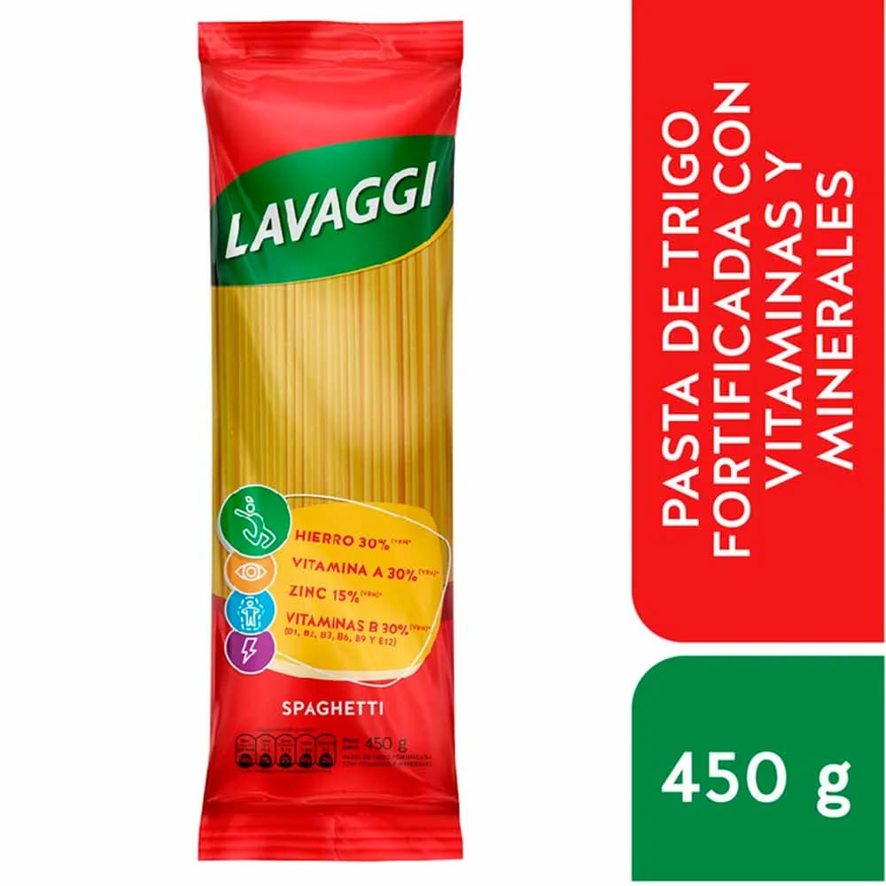 Fideos Spaghetti LAVAGGI Bolsa 450g