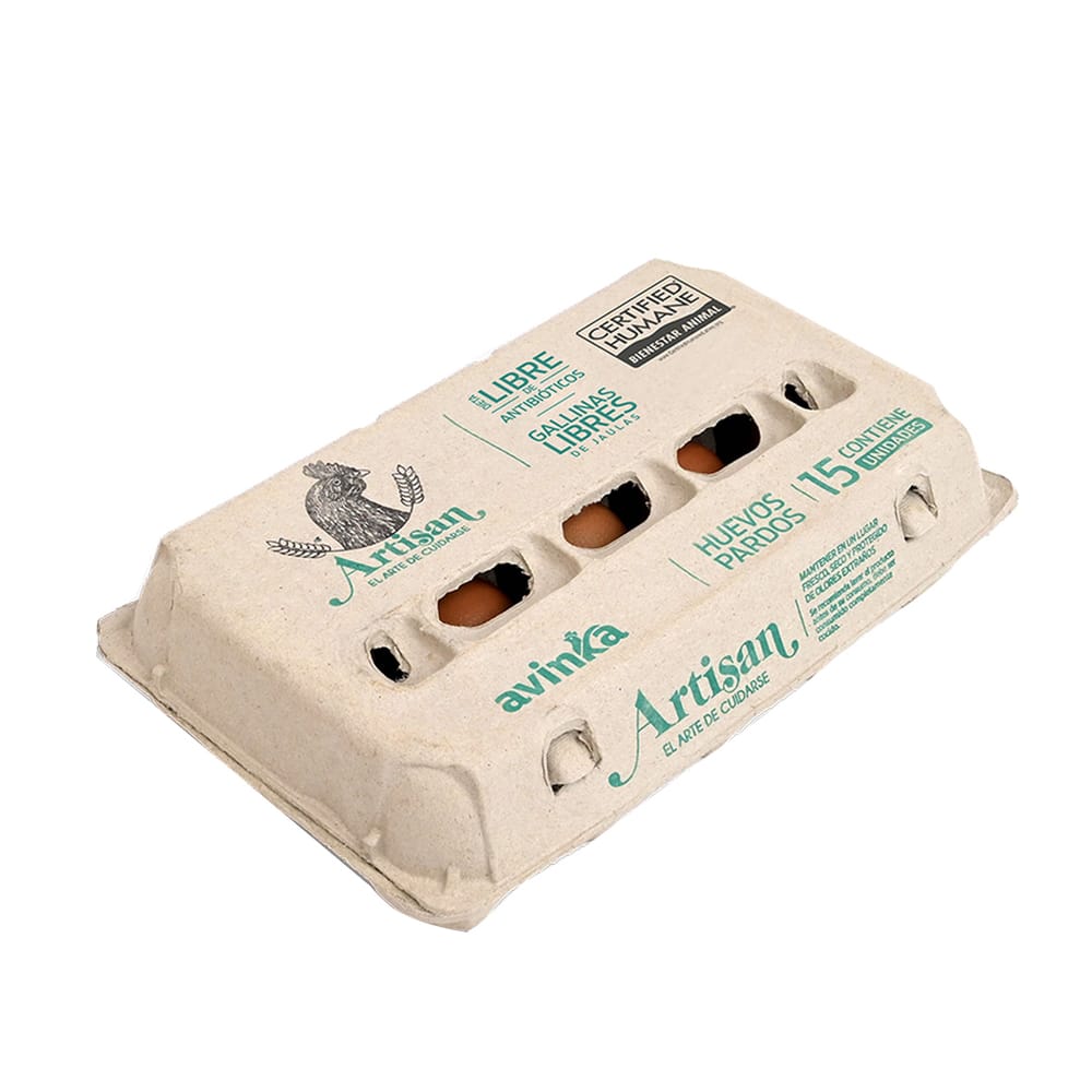 Huevos Pardos ARTISAN Bandeja 15un