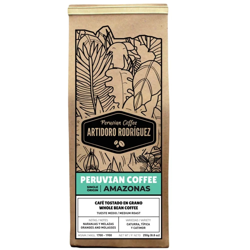 Café en Granos ARTIDORO RODRIGUEZ Amazonas Bolsa 250g