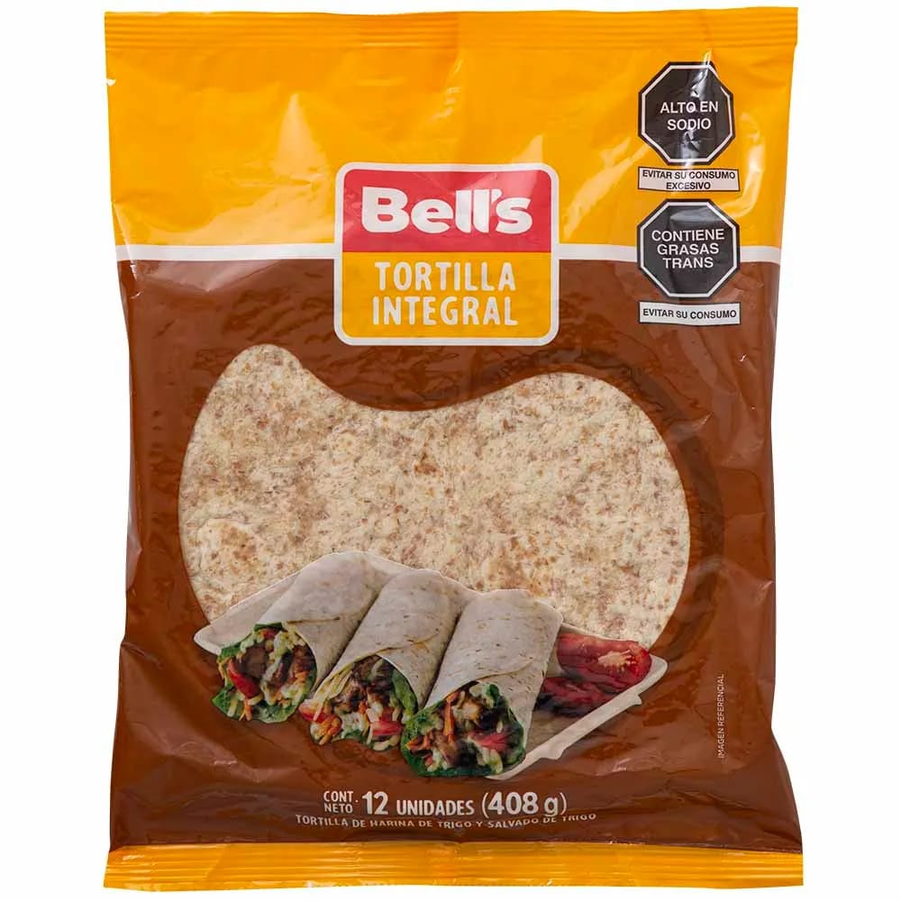 Tortilla Integral BELL'S Bolsa 12un