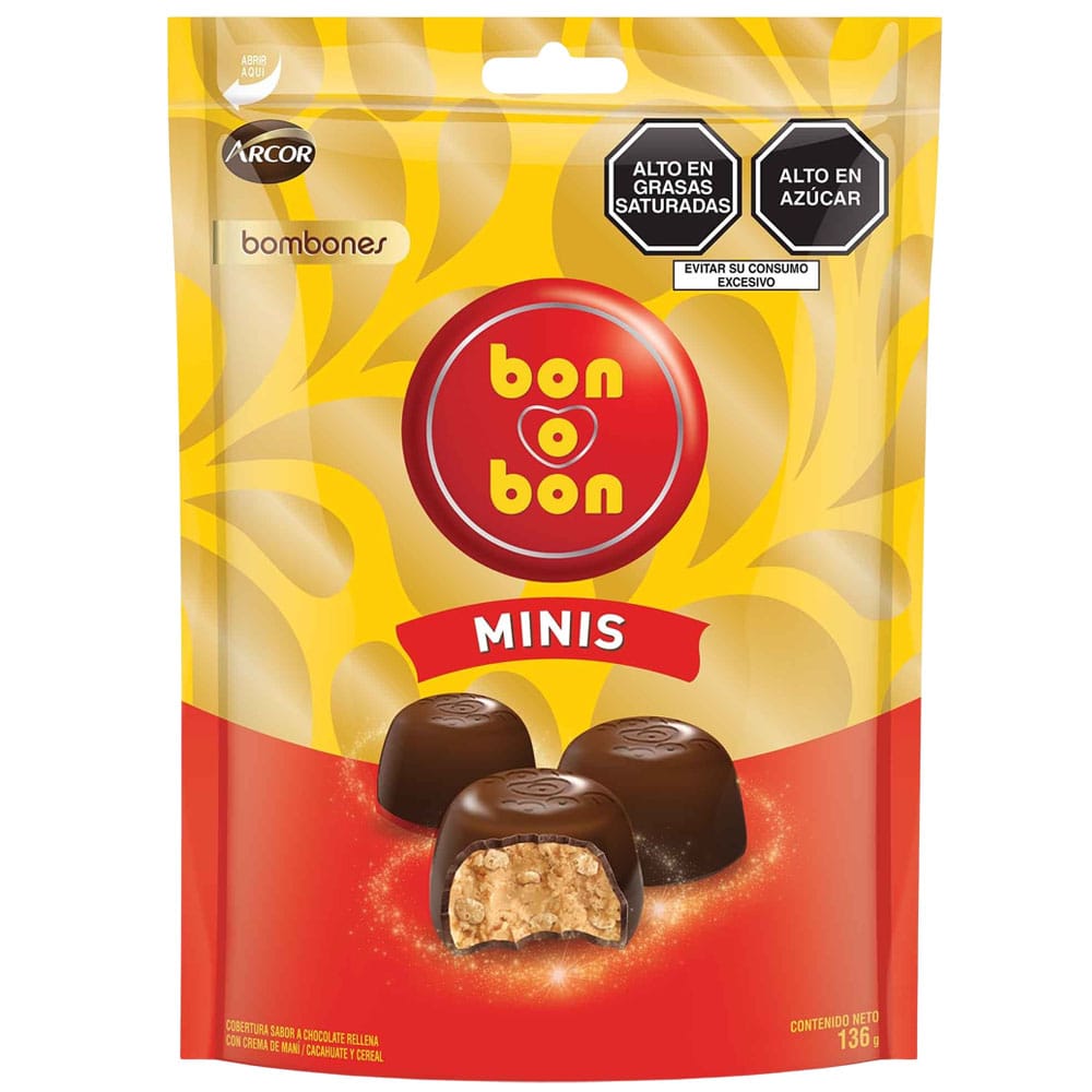 Minis Bombones de Chocolate BON O BON Display 136g