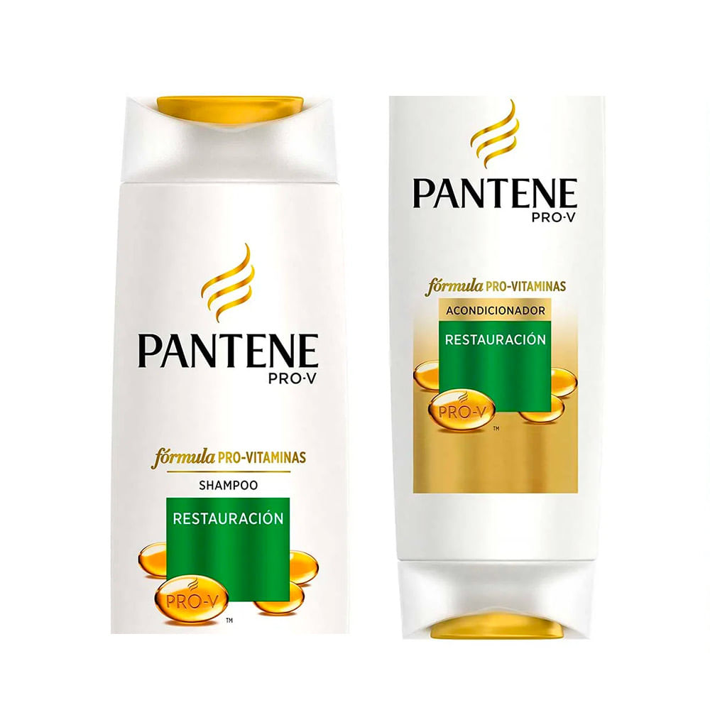 Pack Shampoo PANTENE Restauración Frasco 400ml + Acondicionador PANTENE Restauración Frasco 400ml