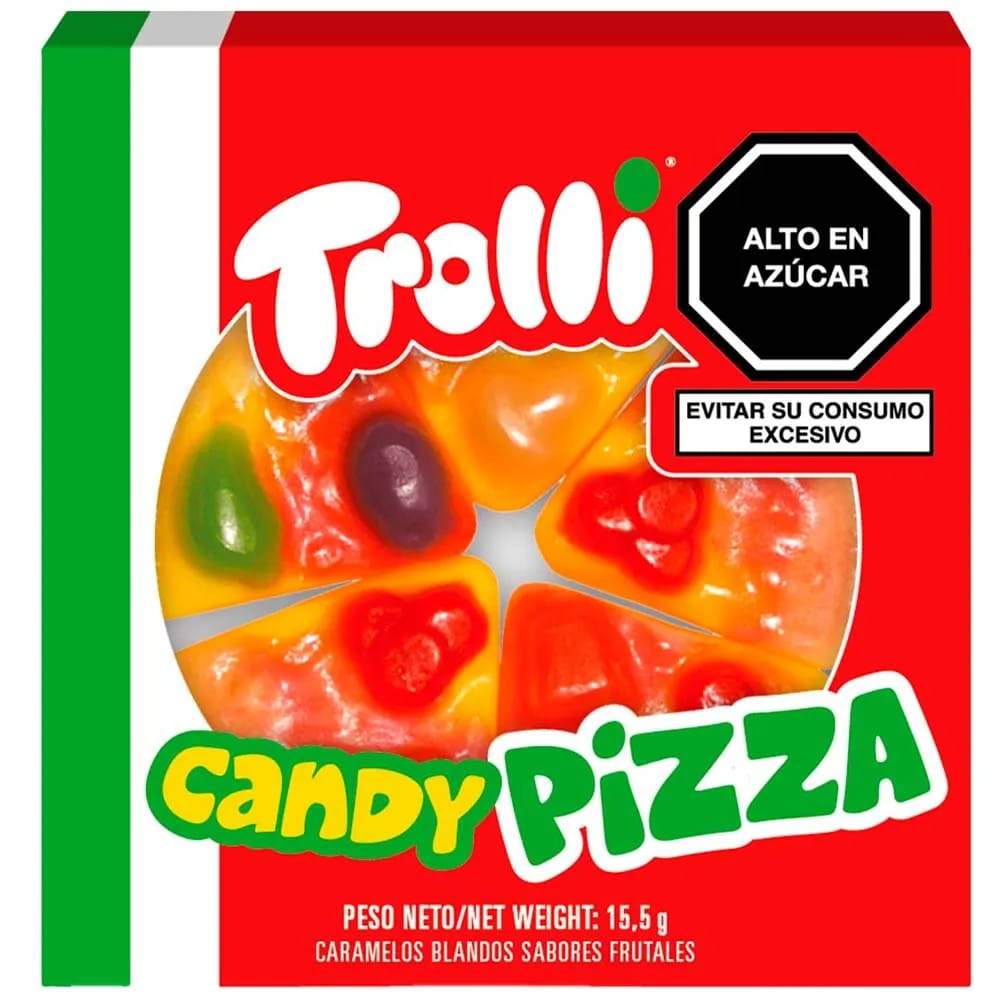 Gomas dulces TROLLI GUMMI PIZZA Sabores surtidos Caja 17Gr