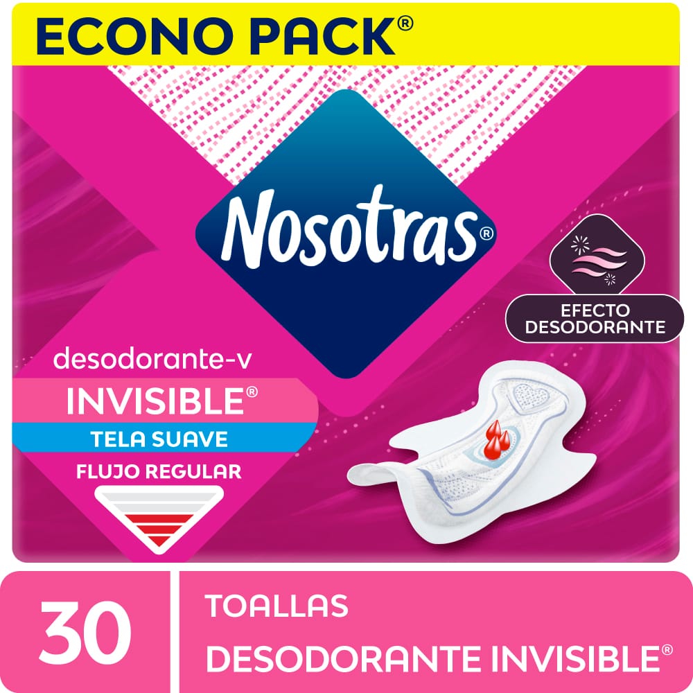 Toalla Higienica NOSOTRAS Invisible Paquete 30un