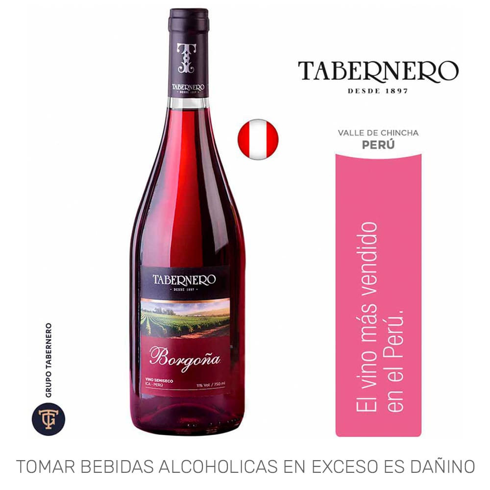 Vino TABERNERO Borgoña Botella 750ml
