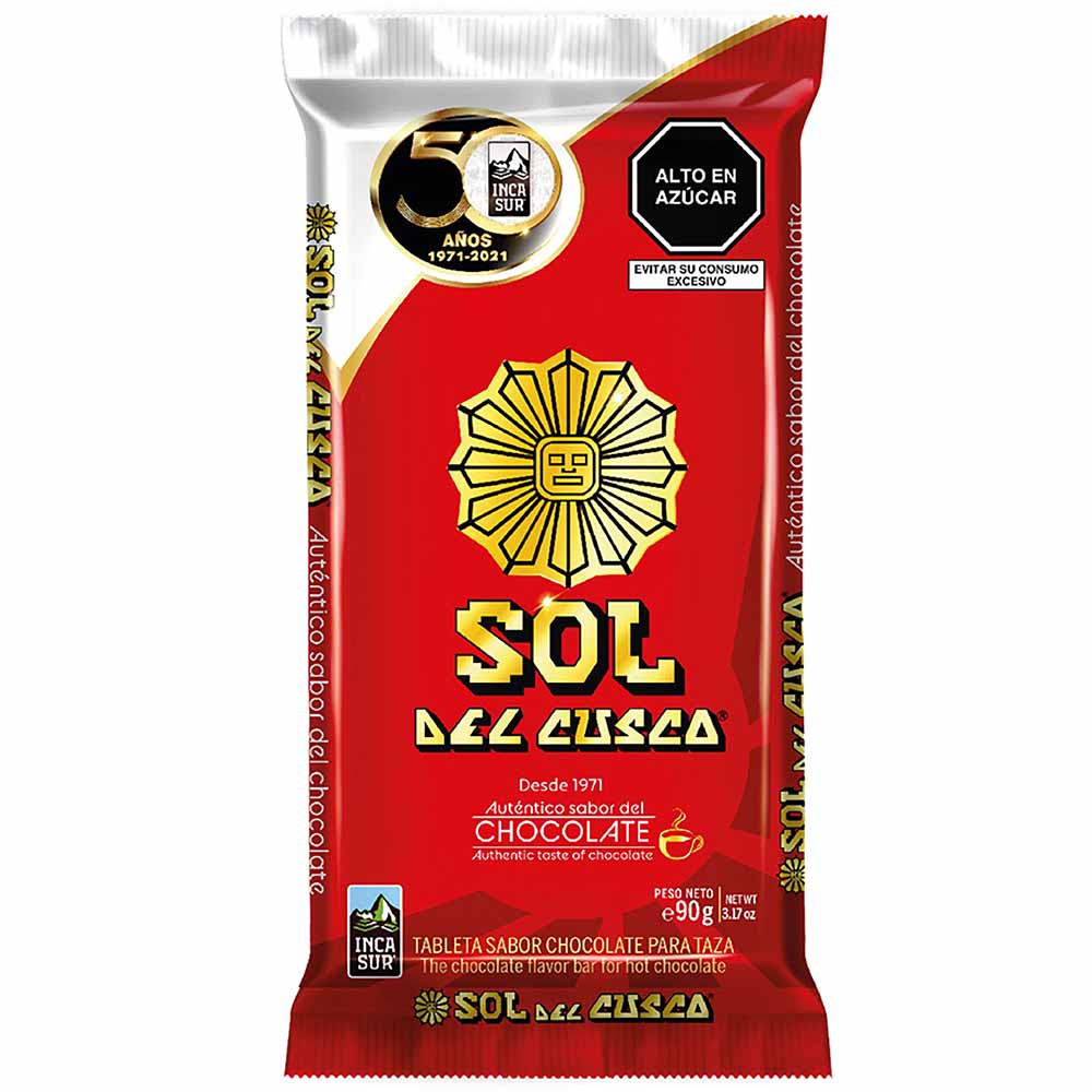 Chocolate para Taza SOL DEL CUSCO Tableta 90g