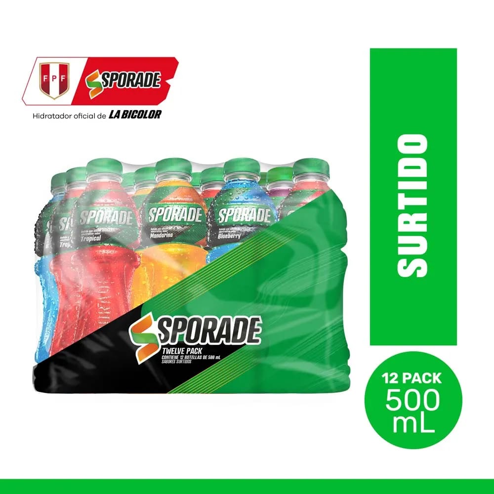 Bebida Rehidratante SPORADE Surtido Botella 500ml Paquete 12un