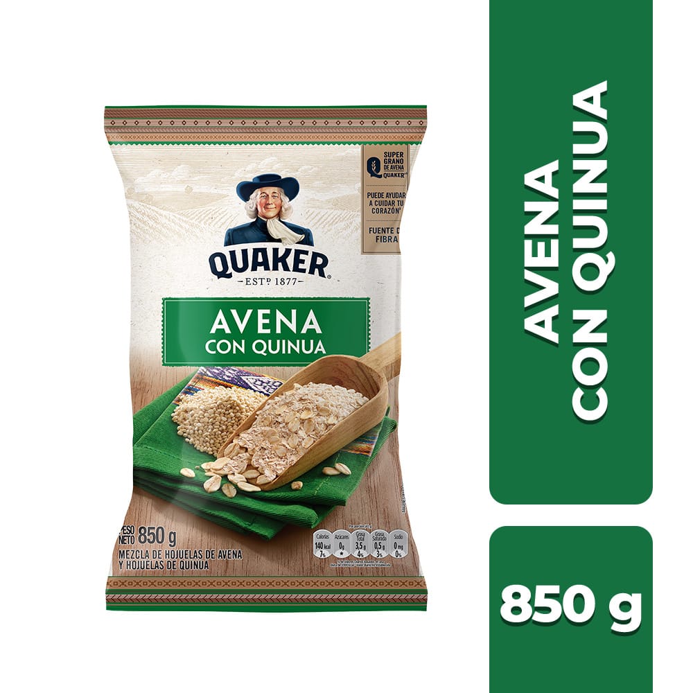 Avena QUAKER Con Quinua Bolsa 850g
