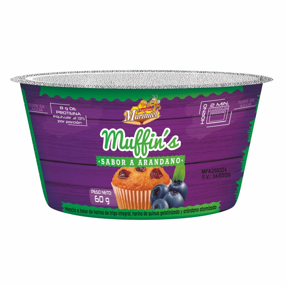 Muffin LA CASA MARIMIEL Arándanos Vaso 60g