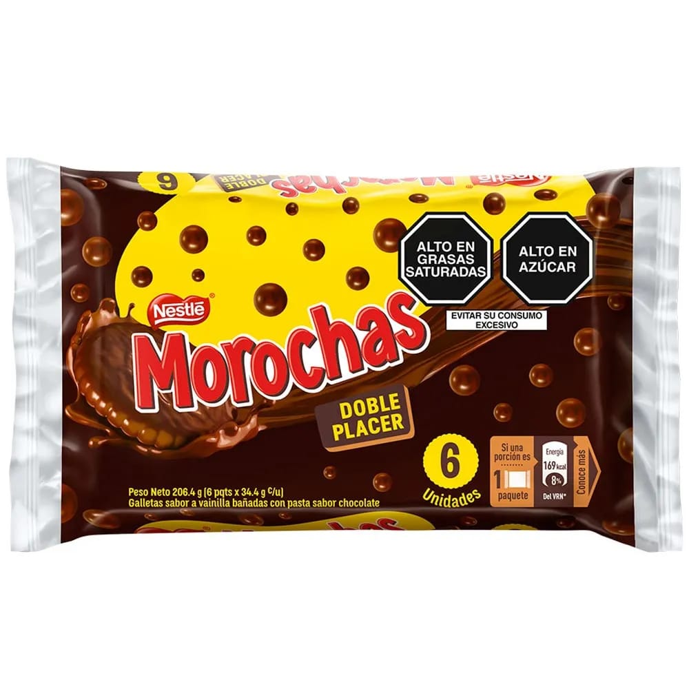 Galletas MOROCHAS Doble Placer Paquete 206.4g