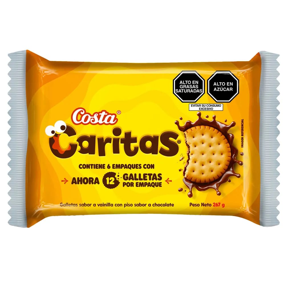 Pack Galletas Caritas COSTA 44.5g x6un