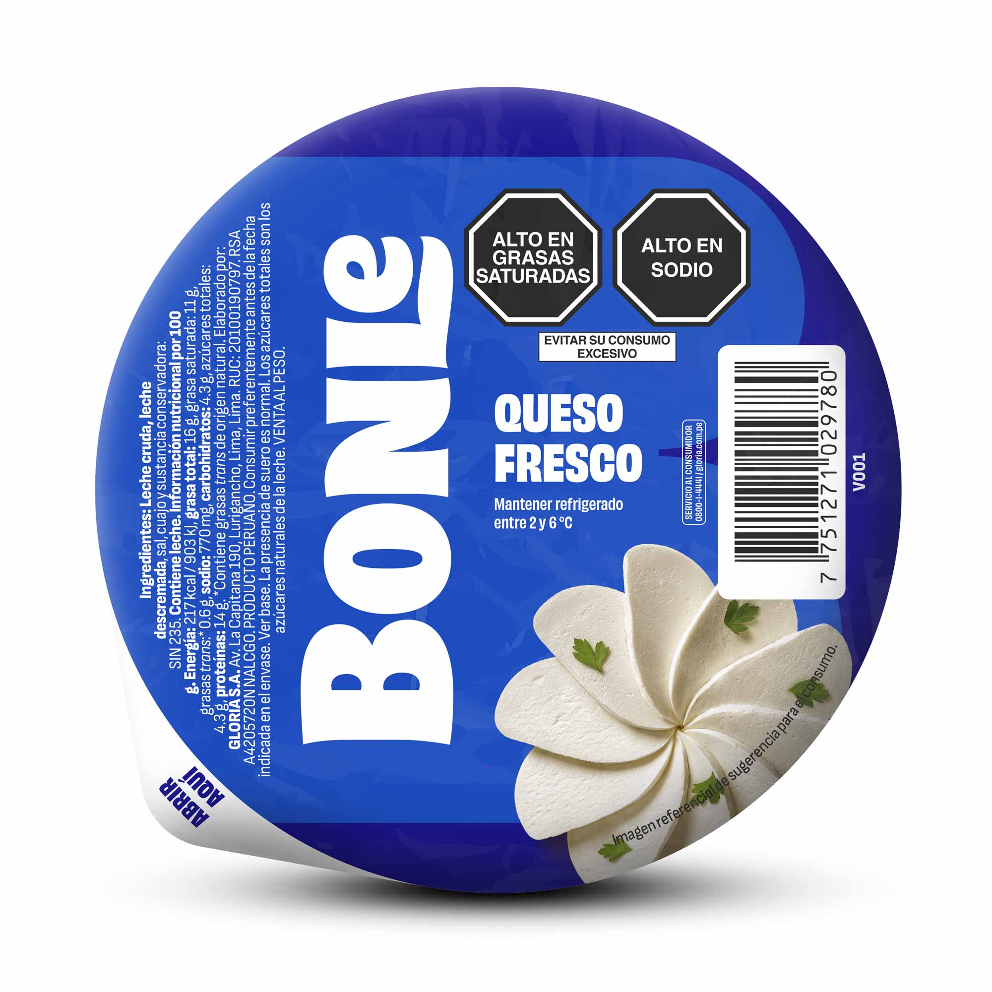 Queso Fresco BONLÉ x kg