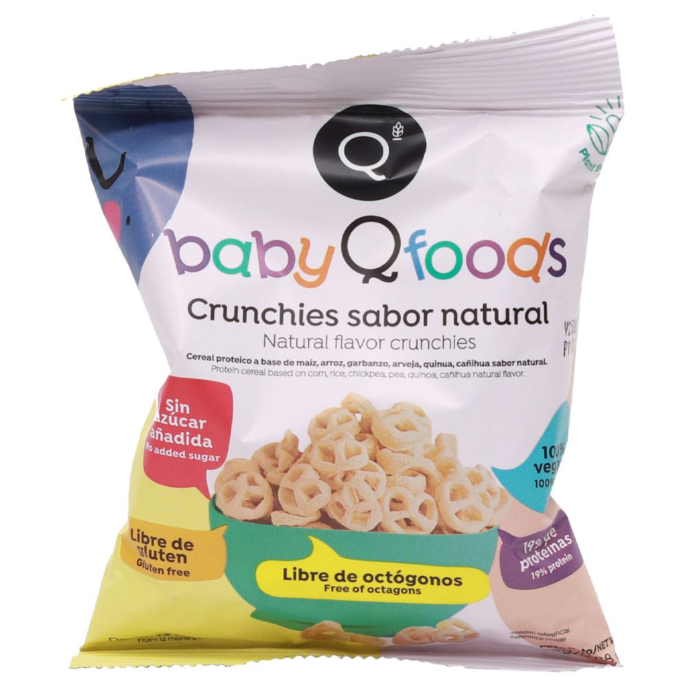 Crunchies Sabor Natural QFOODS Bolsa 25g