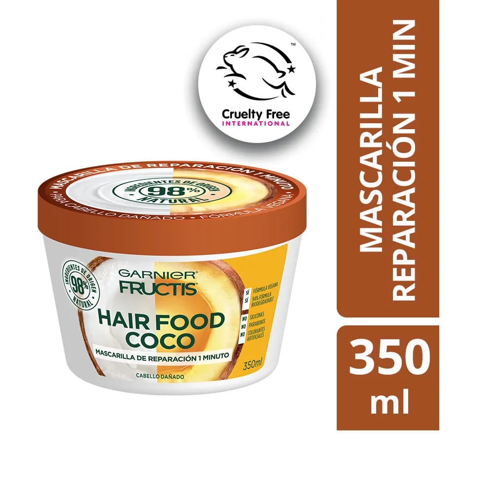 Mascarilla Reparadora FRUCTIS Hair Food de Coco Frasco 350ml